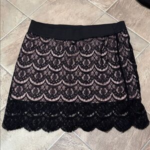 SugarLips Elegant Black Lace Skirt Large